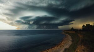 不可抗力のイメージ（嵐の海）